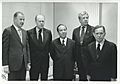 Spiro T. Agnew, Gerald R. Ford, President Thieu of Vietnam, and Carl Albert posing for a picture. April 5, 1973