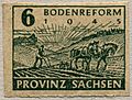 Stamp Bodenreform Provinz Sachsen