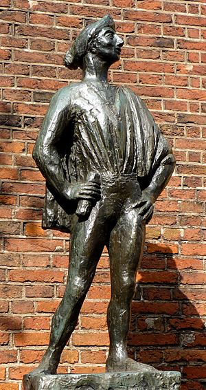 Statue of Francois Villon in Utrecht