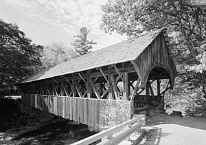 newry maine bridge kids river artist carter john covered built facts 1872 artists sunday