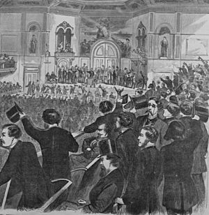 The Democratic convention at Charleston, South Carolina - Interior of the hall of the South Carolina Institute in Meeting Street (cropped1)