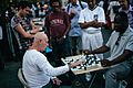 Union Square chess with spectators