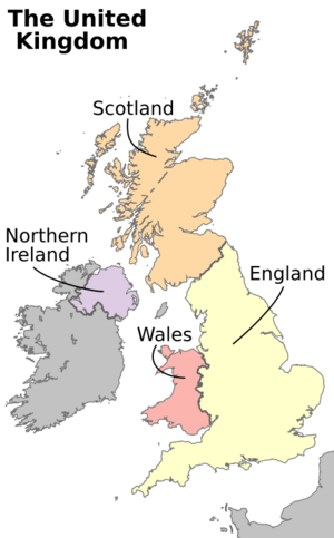 United Kingdom labelled map7 vector