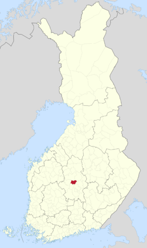 Location of Uurainen in Finland