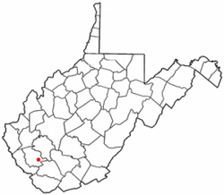 Location of Amherstdale-Robinette, West Virginia