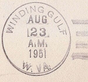 Winding Gulf WV postmark
