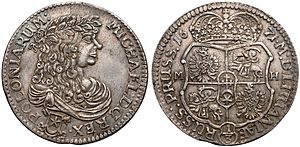 Złotówka kornna 1671
