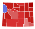 2020 United States Senate election in Wyoming results map by county