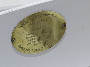 Admiral Boat Restoration Plaque