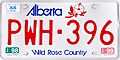 Alberta 1999 license plate - PWH-396