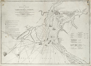 An exact plan of Charles Town bar and harbour. From an actual survey. With the attack of Fort Sullivan, on the 28th of June 1776, by His Majesty's squadron commanded by Sir Peter Parker. RMG F0218f