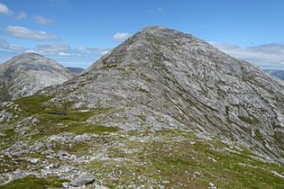 Bencollaghduff (left) and Bencorr (right) from north col of Derryclare