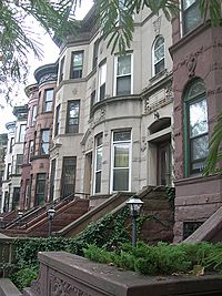 Brooklyn brownstones in Stuyvesant Heights built between 1870-1899