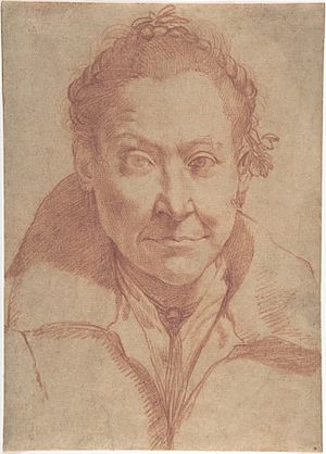 Bust-Length Portrait of a Woman (recto); Bust-Length Study of a Girl (verso) MET DP808290
