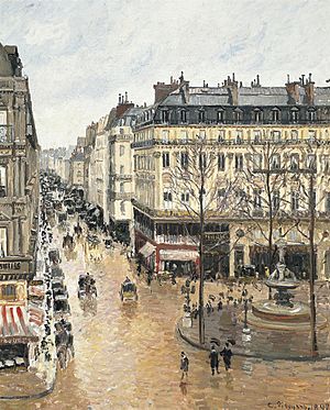Camille Pissarro - Rue Saint-Honoré, dans l'après-midi. Effet de pluie