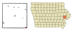 Location of Durant, Iowa