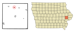 Location of Stanwood, Iowa