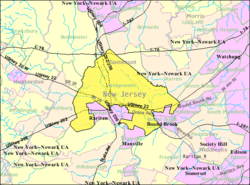 Census Bureau map of Bridgewater Township, New Jersey