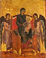 Cimabue, The Virgin and Child Enthroned with Two Angels