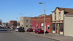 Downtown Clarkson: east side of Pine Street