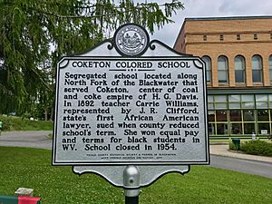 Coketon Colored School Historical Marker Thomas WV 2018 07 21 01