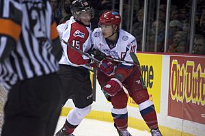 Colton Sissons checking Nail Yakupov