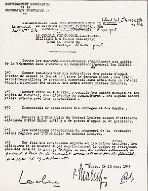 Convention de Reddition de Paris 1944