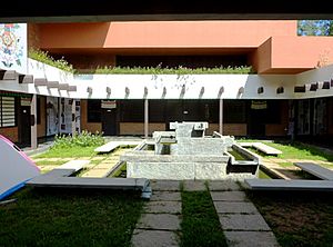Courtyard of the Tibetan Centre, Auroville 01