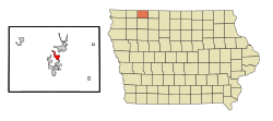 Location of Okoboji, Iowa