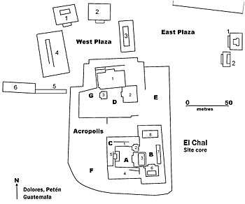 El Chal map of site core