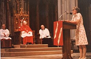 Elisabeth Kubler-Ross speech attended by Cardinal Terence Cooke