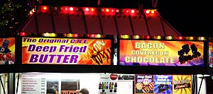 Food signage at the Canadian National Exhibition, Toronto