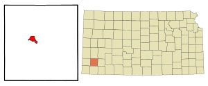 Location within Grant County and Kansas