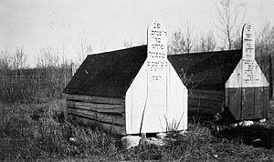 Graves in Jewish cemetery at Lipton Colony, Saskatchewan