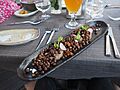 Grey peas at restaurant Milda in Riga