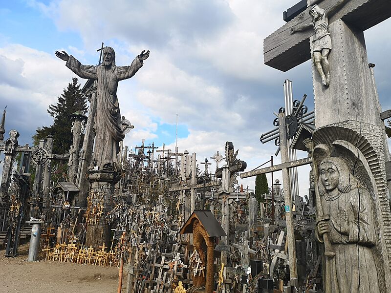 Hill of crosses in Lithuania