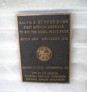 Historic Marker on Ralph J. Bunche House