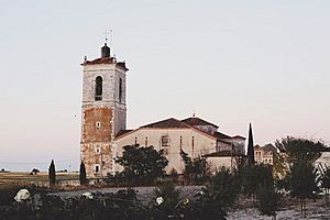 Church of San Pedro and entrance to the town