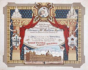 Invitation to QVB opening (1898)