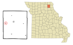 Location of Hurdland, Missouri