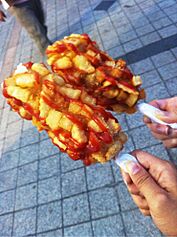 Korean potato corn dog