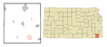 Labette County Kansas Incorporated and Unincorporated areas Bartlett Highlighted