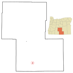 Location in Lake County and Oregon