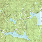 Map of Lake Francis in Coos County, New Hampshire