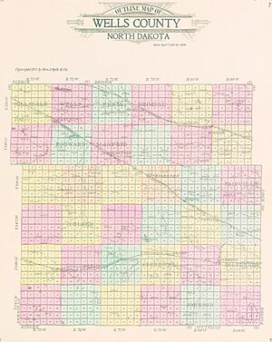 Map of Wells County, N.D., 1911