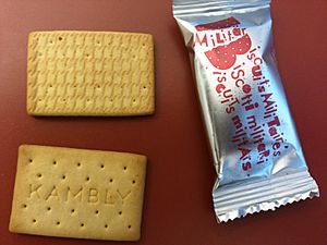 Militärbiscuits mit Verpackung