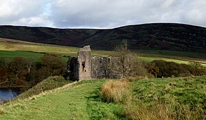 Morton Castle, Thornhill, Dumfries and Galloway - approach road