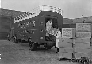 Packing Wrights Biscuits