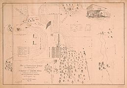 Plan of "Cantonment Sprague" near Washington D.C. - occupied by 1st Regiment R.I. Detached Militia LOC 2016585264