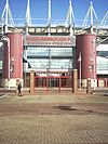 The gates at the entrance to Middlesbrough's Riverside Stadium